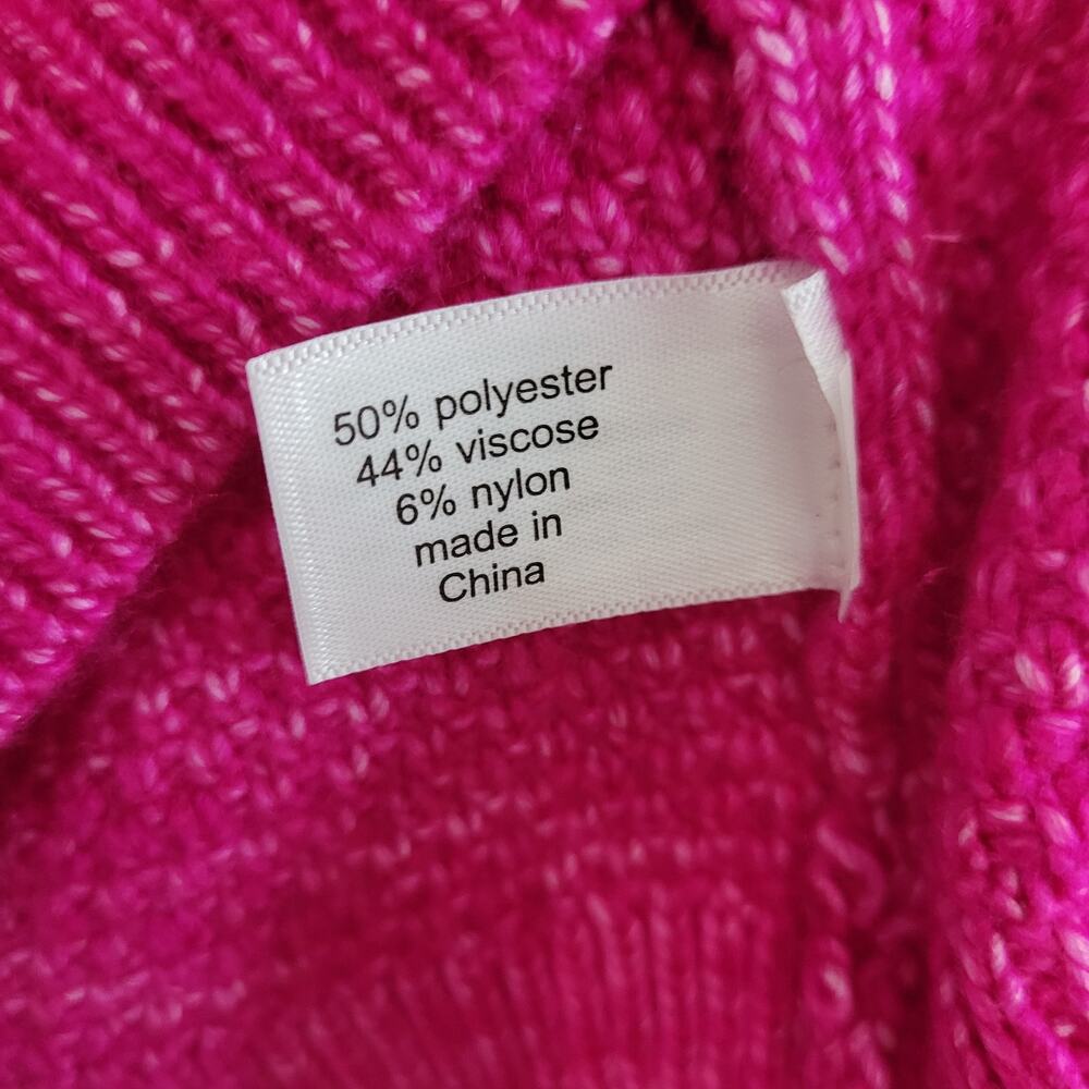Lane Bryant V Neck Cable Knit Sweater size 18/20 Pink Classic Preppy New - Picture 5 of 7